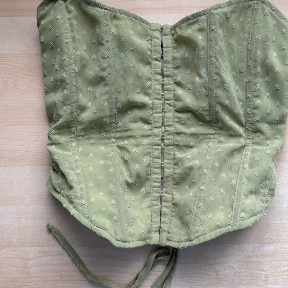 Pacsun Light Green Corset Top